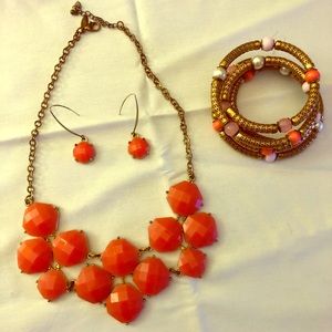 Coral necklace set